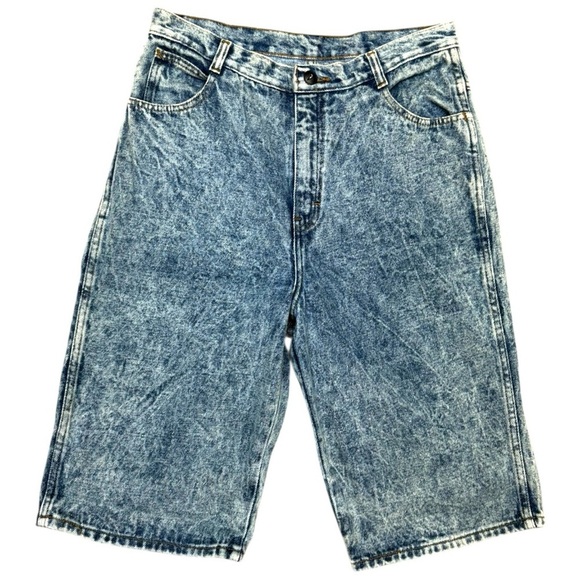 Vintage 80s Acid Wash Denim Jorts Size 30/31 Waist Fit, Bermuda Style - Picture 10 of 10